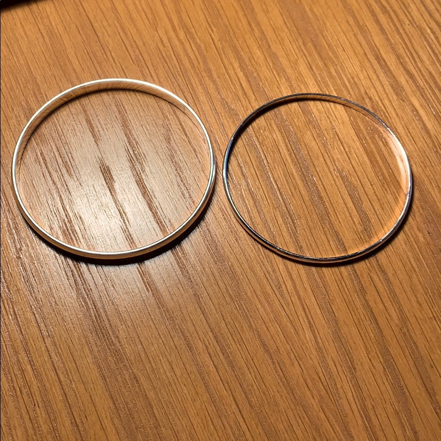 Two Simple Silver Bracelets